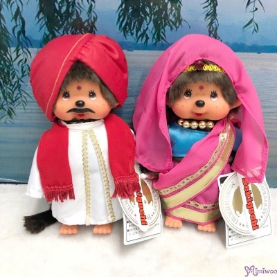 276020+30 Sekiguchi Monchhichi Plush 20cm National Indian Boy & Girl